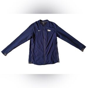Nike Pitt Coach's Jacket Mens Sz LT Pittsburgh Panthers Blue Sideline Full Zip
